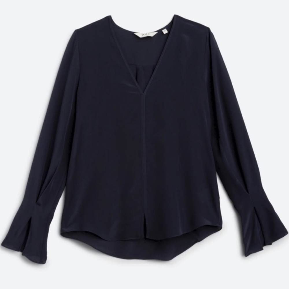 Joie silk Latacia Blouse in Caviar size Large